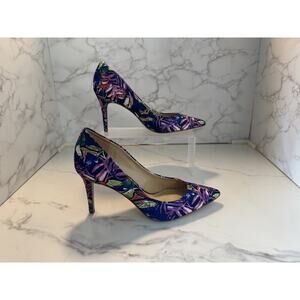 Jessica Simpson Size 8 1/2M Womens Levin Floral Point Toe Slip On Stiletto Pumps